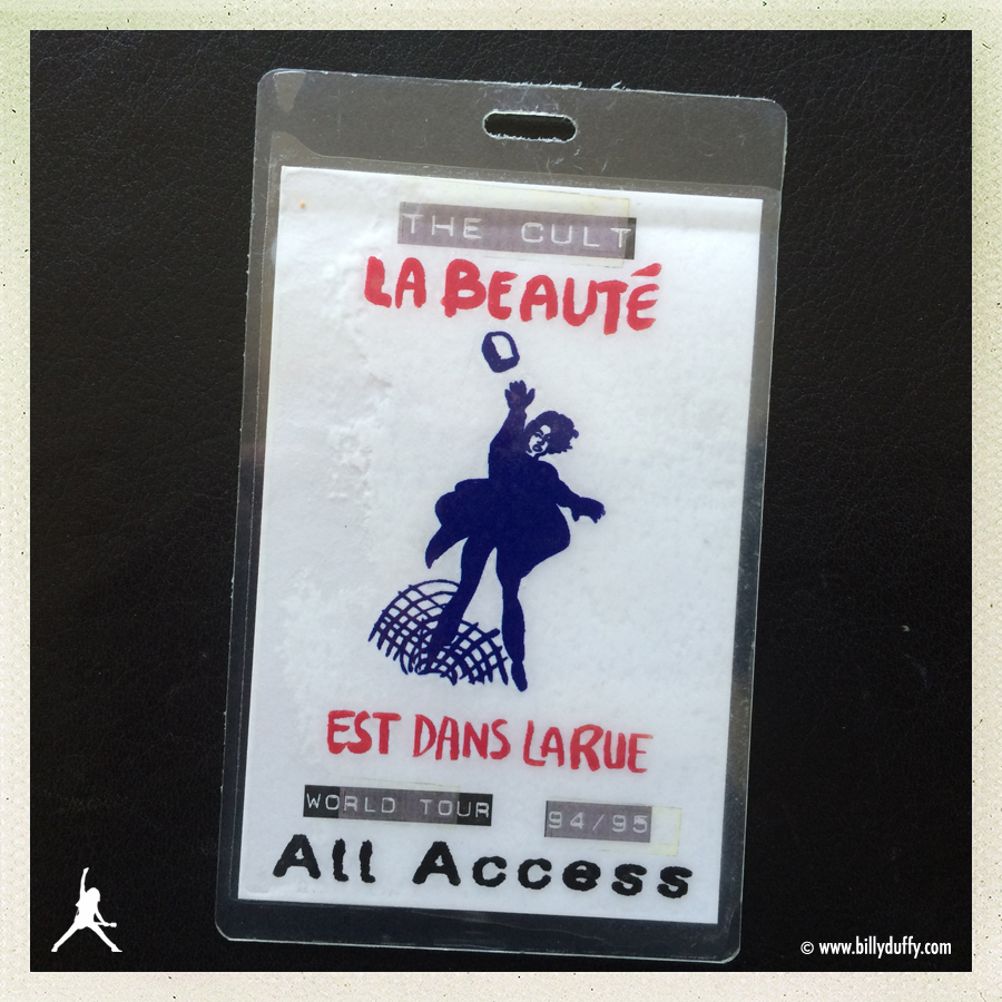 Billy's Laminate from The Cult World Tour 94/95