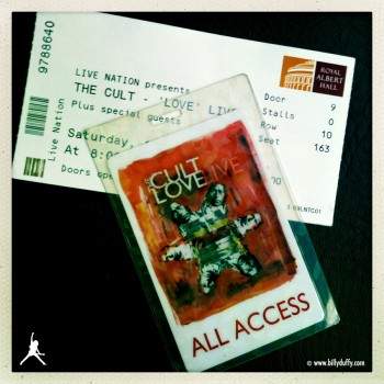 The Cult – Love LIVE Laminate and Albert Hall Ticket, 10-10-2009