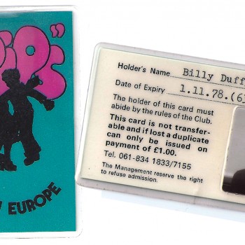 Billy’s Pips Membership 1977-78