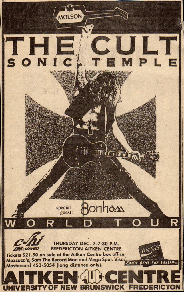 Sonic Temple World Tour - Canada - December 1989