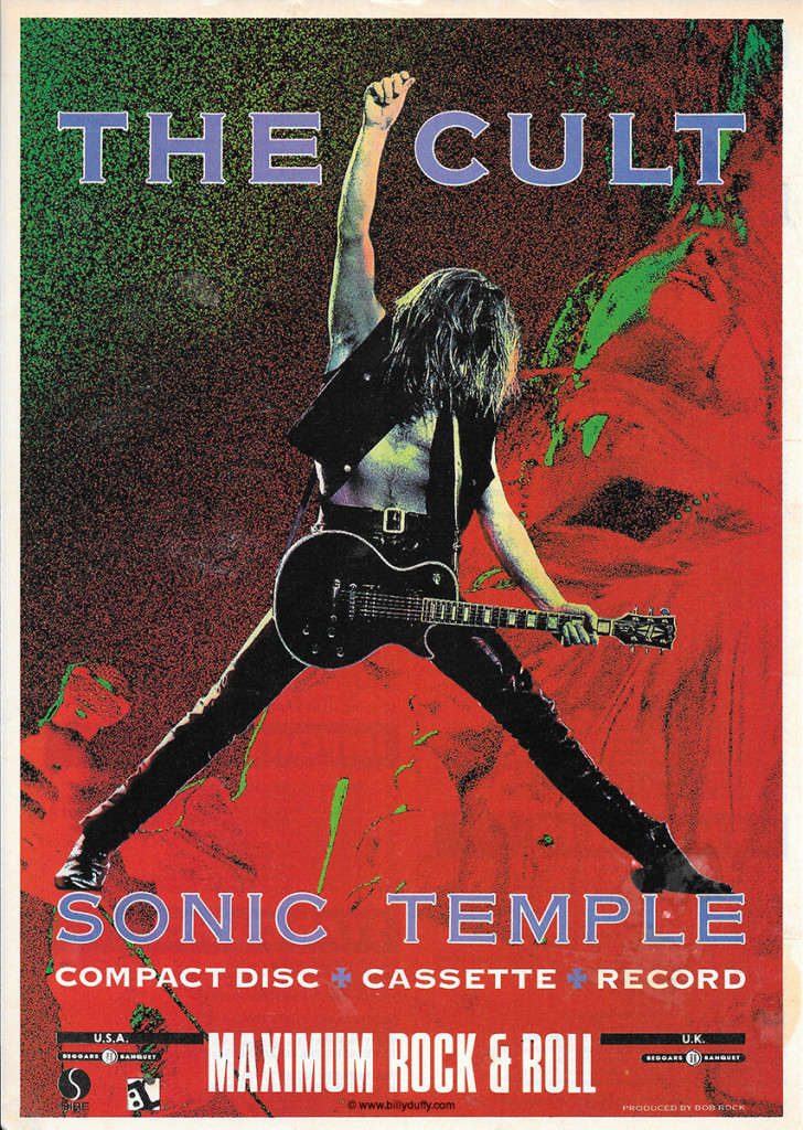 Maximum Rock & Roll... The Cult 'Sonic Temple' Press Ad