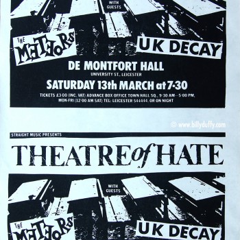 Theatre of Hate Poster 13-03-1982