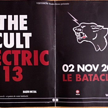 Poster for The Cult ‘Electric 13’ in Paris – 2013