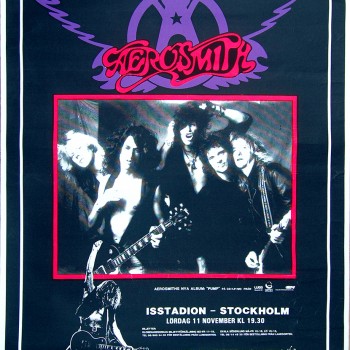 Aerosmith and The Cult Poster – Sweden 11-11-1989