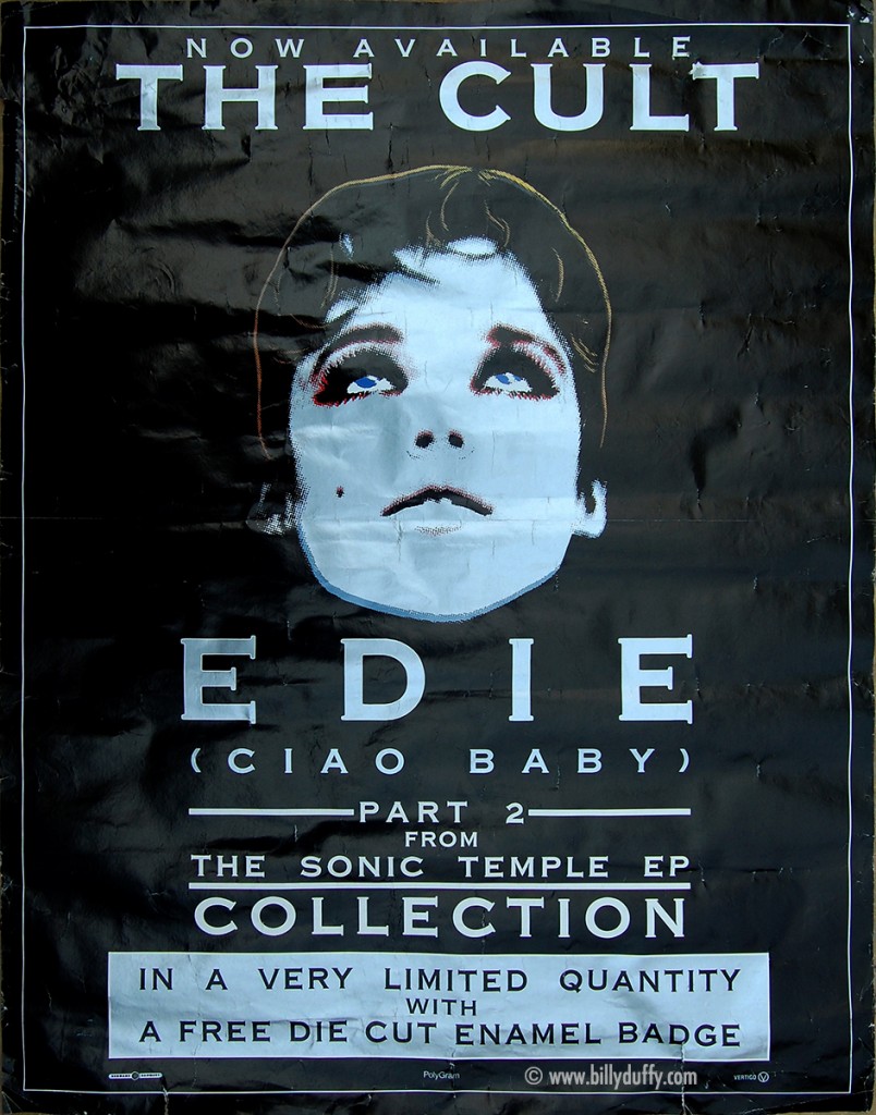 The Cult 'Edie' Promo poster - 1989