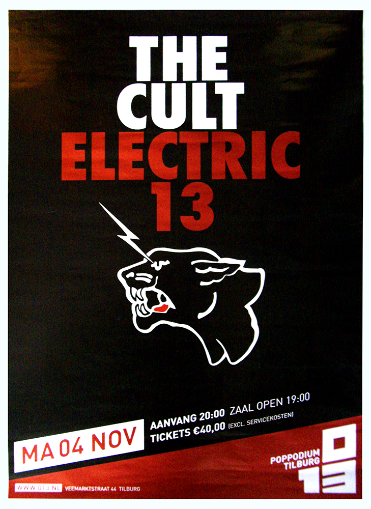 The Cult ‘Electric 13’ Gig Poster 04-11-2013