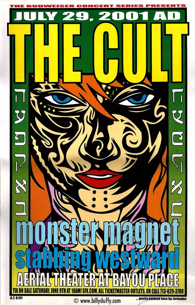 The Cult Poster - Houston 29-07-2001