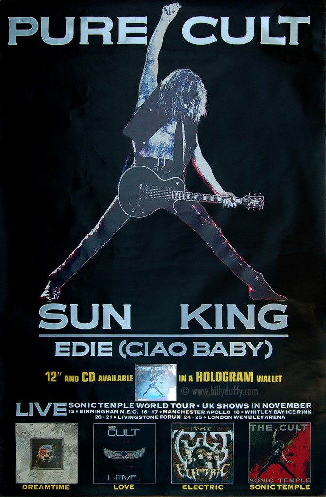 The Cult 'Sun King' Promo Poster - 1989