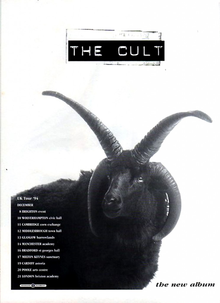 The Cult UK Tour Poster - 1994