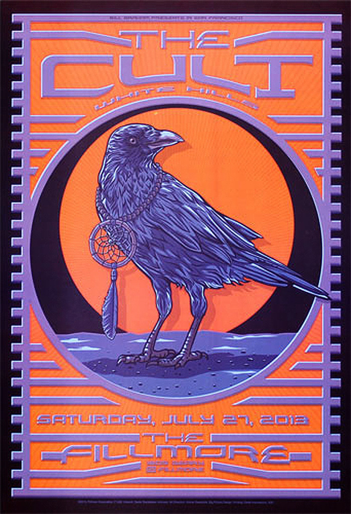 The Cult Fillmore Poster 27-07-2013