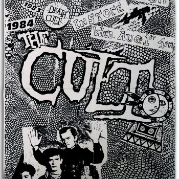 Flyer for Vinyl Fetish Instore Appearance 01-08-1984