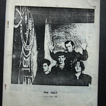 Billy’s itinerary from The Cult U.S. Tour – 1984