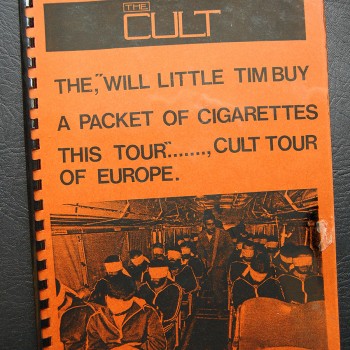 Billy’s itinerary book from The Cult European tour -1986