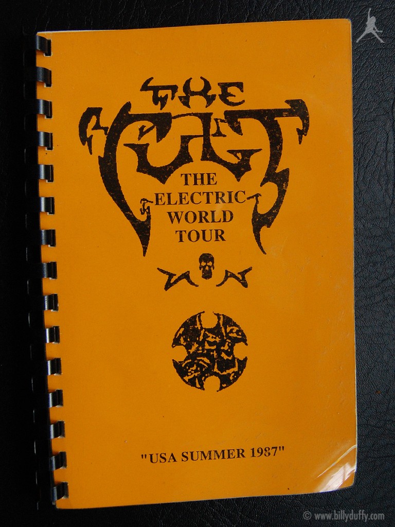 Billy's itinerary book from The Cult 'Electric' Tour - 1987