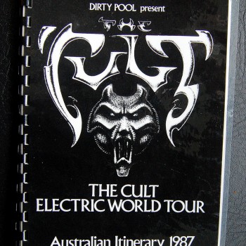 Billy’s itinerary book from The Cult ‘Electric’ Tour – 1987