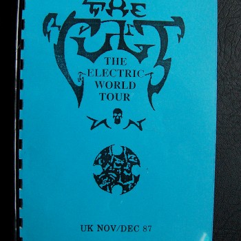 Billy’s itinerary book from The Cult ‘Electric’ Tour – 1987