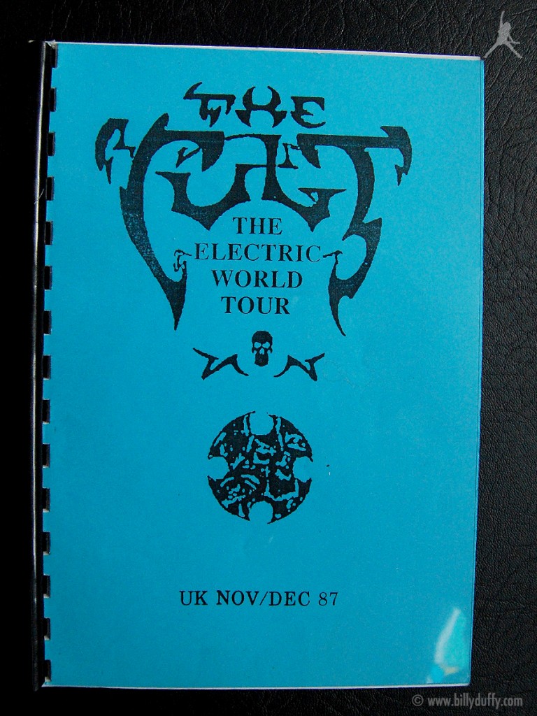 Billy's itinerary book from The Cult 'Electric' Tour - 1987