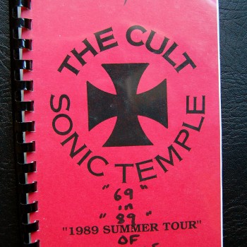 Billy’s itinerary book from The Cult ‘Sonic Temple’ Tour – 1989