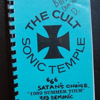 Billy’s itinerary book from The Cult ‘Sonic Temple’ Tour – 1989