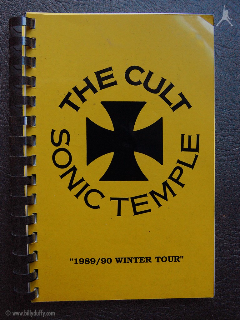 Billy's itinerary book from The Cult 'Sonic Temple' Tour - 1989