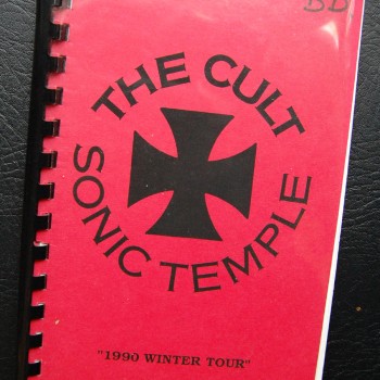 Billy’s itinerary book from The Cult ‘Sonic Temple’ Tour – 1990