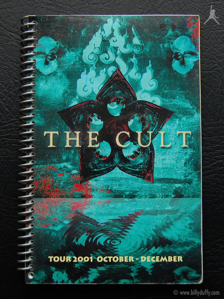 Billy's itinerary book from The Cult 'Beyond Good & Evil' Tour - 2001