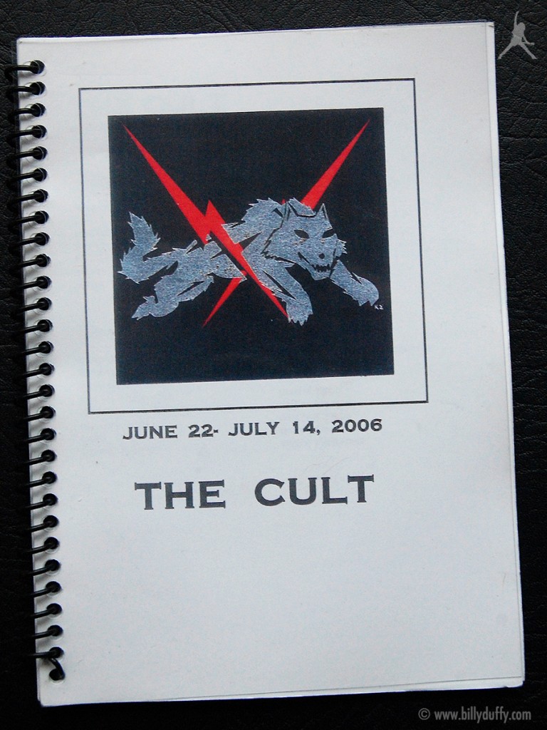 Billy Duffy's itinerary book from The Cult 'Born Into This' Tour - 2006