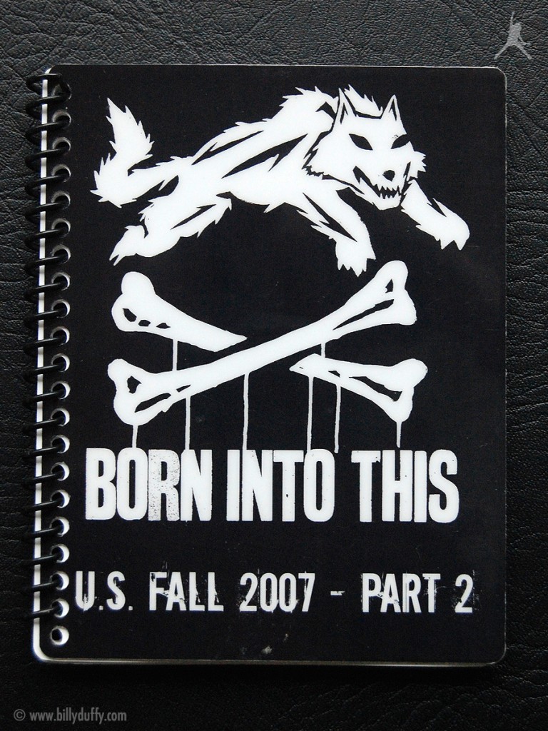Billy Duffy's itinerary book from The Cult 'Born Into This' Tour - 2007