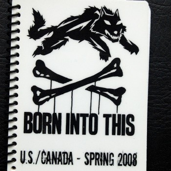 Billy's itinerary book from The Cult 'Born Into This' Tour - 2008