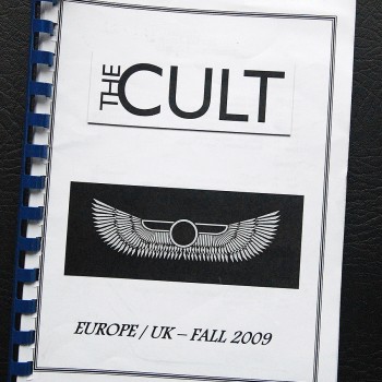 Billy’s itinerary book from The Cult ‘Love Live’ Tour – 2009