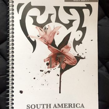 Billy’s itinerary book from The Cult ‘Alive in the Hidden City’ Tour – 2017