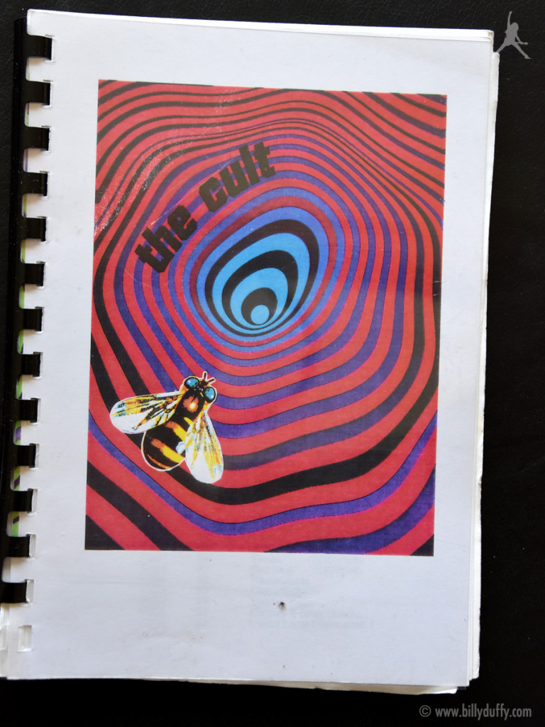 Billy's itinerary book from The Cult Tour - 1995