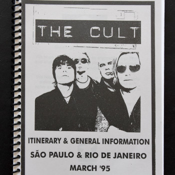 Billy’s itinerary book from The Cult in Brazil – 1995