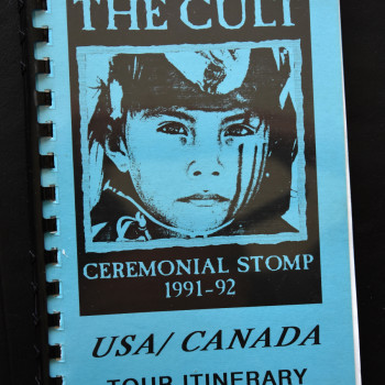 Billy’s itinerary book from The Cult ‘Ceremonial Stomp’ Tour -1992