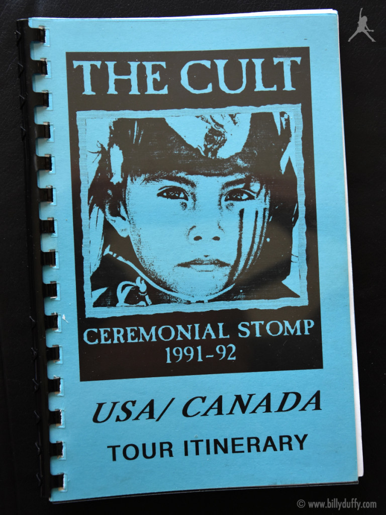 Billy's itinerary book from The Cult 'Ceremonial Stomp' Tour -1992