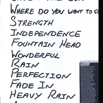 Coloursound set list 21-09-1998