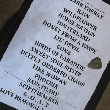 The Cult Set List 10-03-2016