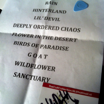 The Cult Set List 23-02-2016