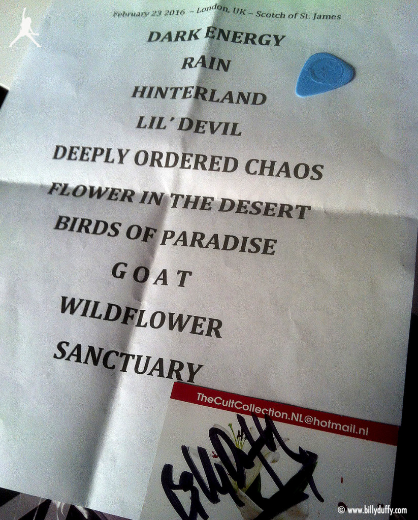 The Cult Set List 23-02-2016