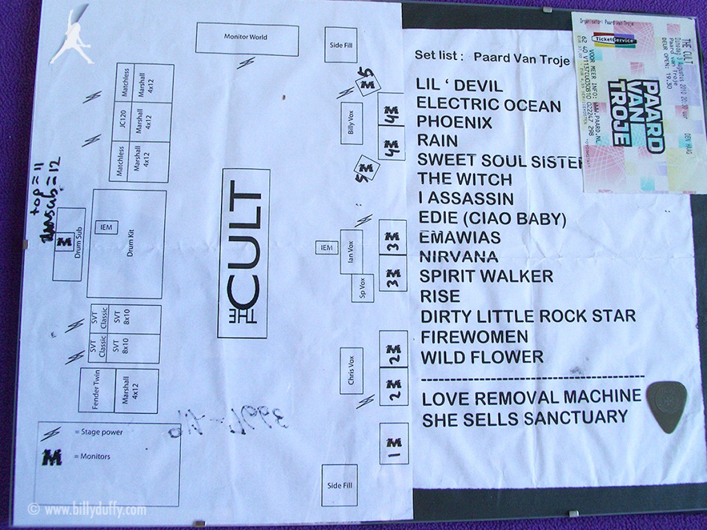 The Cult Set List 03-08-2010