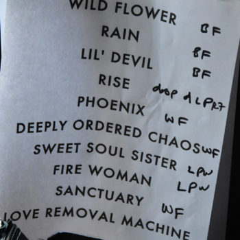 The Cult Set List 18-08-2016