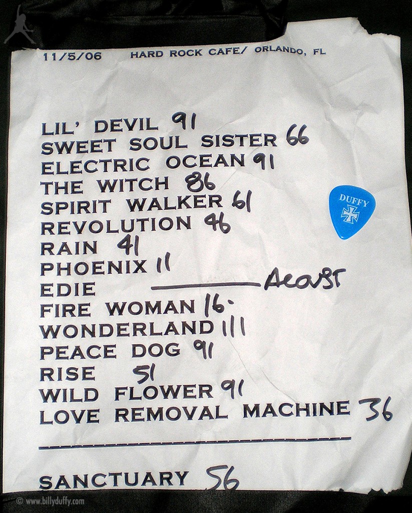 The Cult Set List 05-11-2006