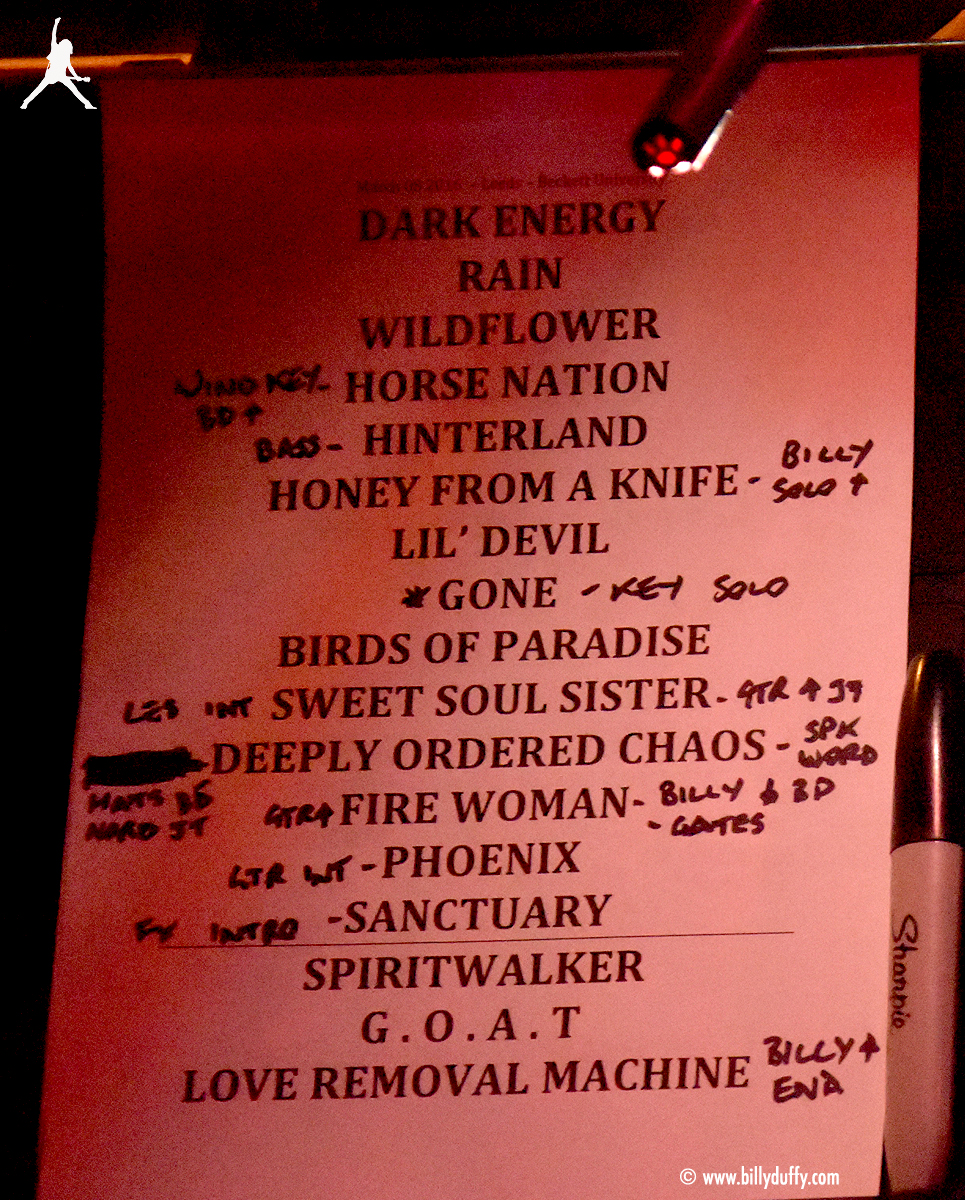 the cult tour setlist