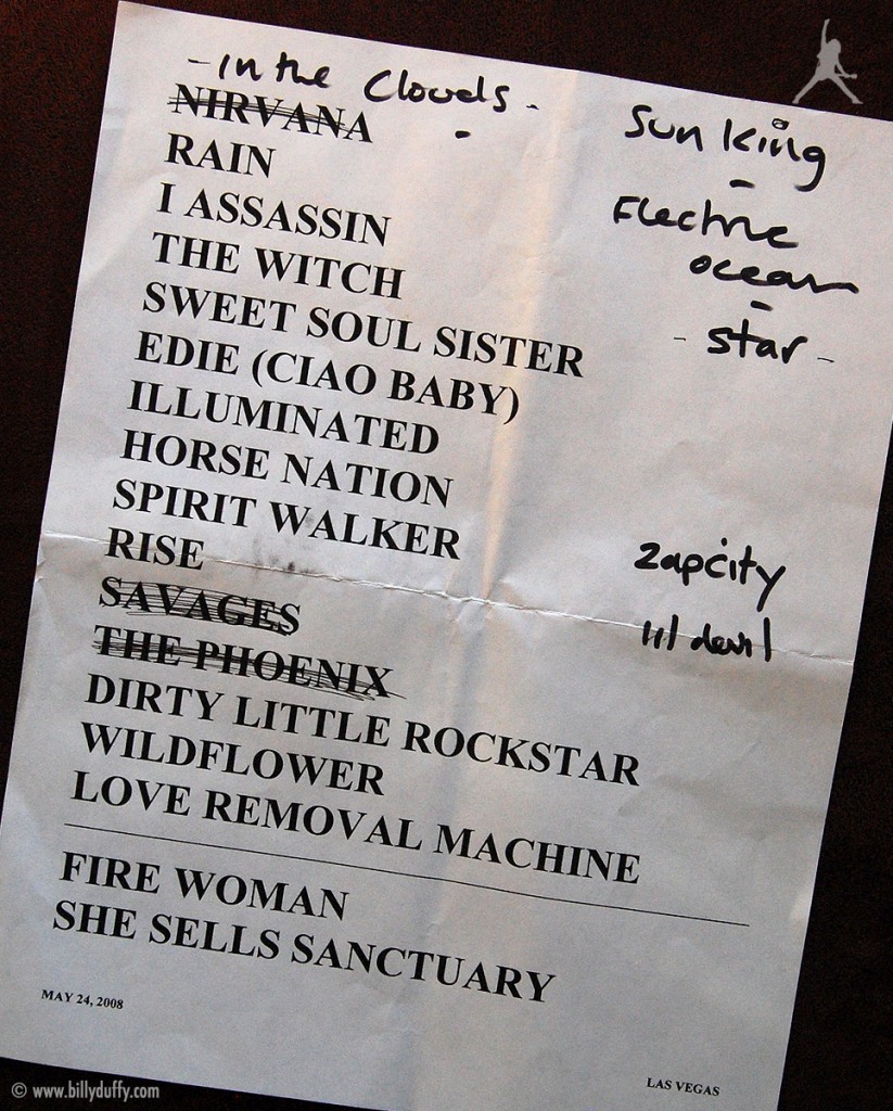 The Cult Set List 24-05-2008