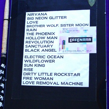 The Cult Set List 13-10-2009