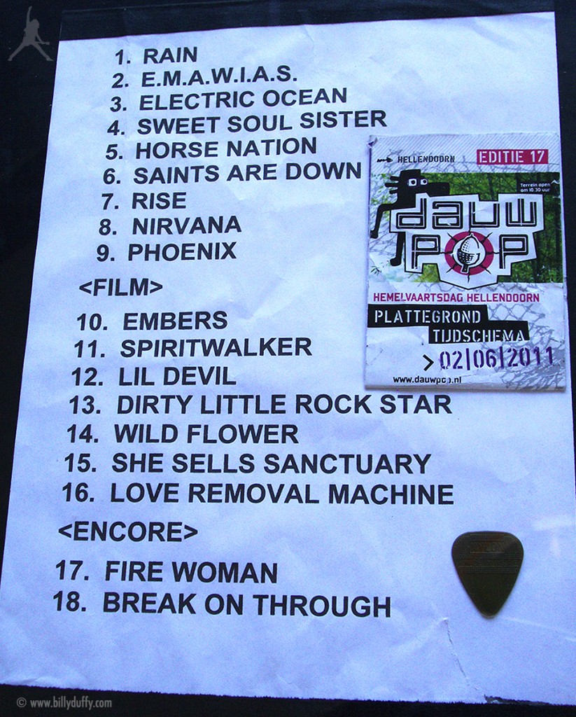 The Cult Set List 02-06-2011