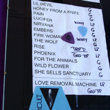 The Cult Set List 10-07-2012