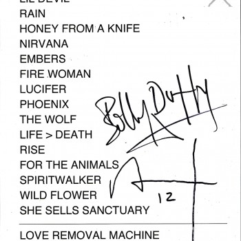 The Cult Set List 10-09-2012