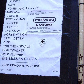 The Cult Set List 20-09-2012