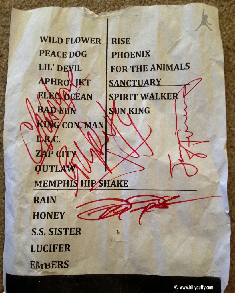 The Cult Set List 08-08-2013